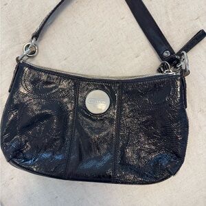 Coach Black Leather Shoulder Bag